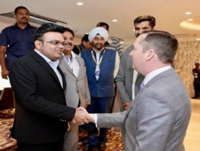 क्रिकेट के तेज विस्तार पर चर्चा: वानखेड़े में आईसीसी चेयरमैन जय शाह से मिले अमेरिका के राजदूत